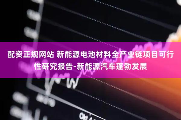配资正规网站 新能源电池材料全产业链项目可行性研究报告-新能源汽车蓬勃发展